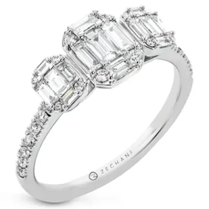 Zeghani ZR2303 Right Hand Ring in 14k Gold with Diamonds