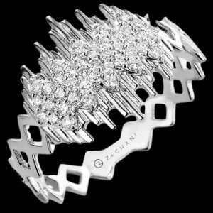 Zeghani ZR2479 Right Hand Ring in 14k Gold with Diamonds