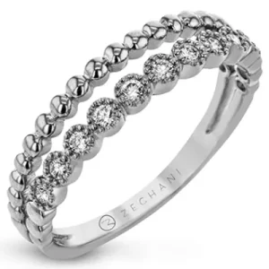 Zeghani ZR2008 Right Hand Ring in 14k Gold with Diamonds