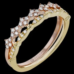 Zeghani ZR1482 Right Hand Ring in 14k Gold with Diamonds