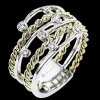 Zeghani ZR2340 Right Hand Ring in 14k Gold with Diamonds
