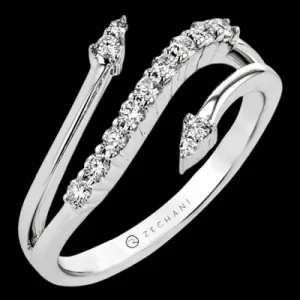 Zeghani ZR1700 Right Hand Ring in 14k Gold with Diamonds