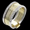 Zeghani ZR2354 Right Hand Ring in 14k Gold with Diamonds