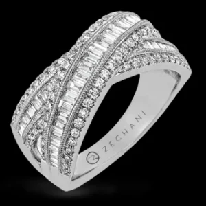 Zeghani ZR1719 Right Hand Ring in 14k Gold with Diamonds