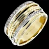 Zeghani ZR2356 Right Hand Ring in 14k Gold with Diamonds