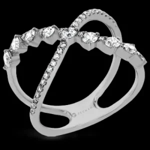 Zeghani ZR2020 Right Hand Ring in 14k Gold with Diamonds
