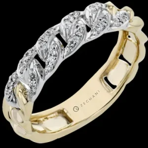 Zeghani ZR2205 Right Hand Ring in 14k Gold with Diamonds