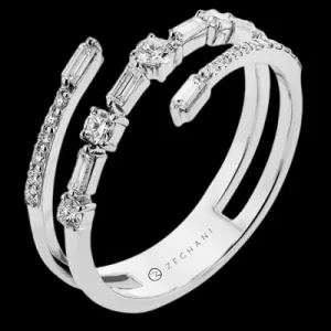 Zeghani ZR2371 Right Hand Ring in 14k Gold with Diamonds