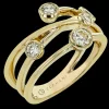 Zeghani ZR1808 Right Hand Ring in 14k Gold with Diamonds