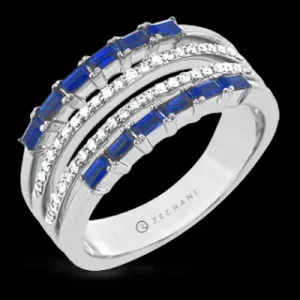 Zeghani ZR2051 Right Hand Ring in 14k Gold with Diamonds