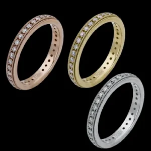 Zeghani ZR223 Right Hand Ring in 14k Gold with Diamonds