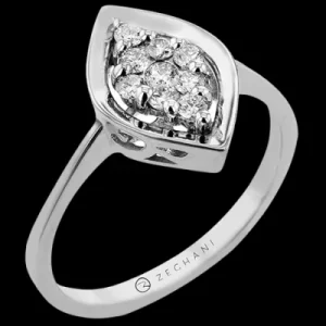 Zeghani ZR2450 Right Hand Ring in 14k Gold with Diamonds