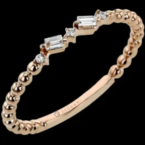 Zeghani ZR2142 Right Hand Ring in 14k Gold with Diamonds