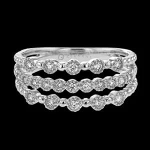 Zeghani ZR1610 Right Hand Ring in 14k Gold with Diamonds