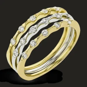 Zeghani ZR1477 Right Hand Ring in 14k Gold with Diamonds