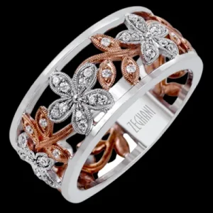 Zeghani ZR1000 Right Hand Ring in 14k Gold with Diamonds