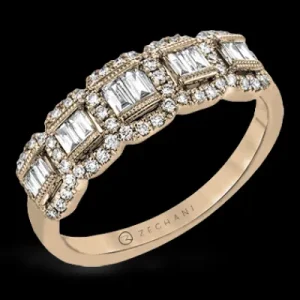 Zeghani ZR1721 Right Hand Ring in 14k Gold with Diamonds