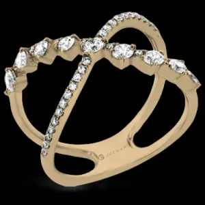 Zeghani ZR2020 Right Hand Ring in 14k Gold with Diamonds