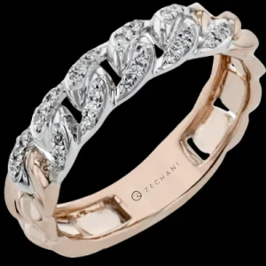 Zeghani ZR2205 Right Hand Ring in 14k Gold with Diamonds
