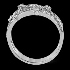 Zeghani ZR1806 Right Hand Ring in 14k Gold with Diamonds