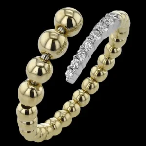 Zeghani ZR2421 Right Hand Ring in 14k Gold with Diamonds