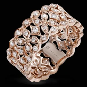 Zeghani ZR1294 Right Hand Ring in 14k Gold with Diamonds