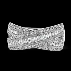 Zeghani ZR1719 Right Hand Ring in 14k Gold with Diamonds