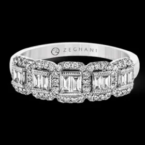 Zeghani ZR1721 Right Hand Ring in 14k Gold with Diamonds