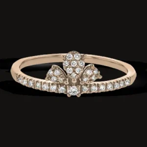 Zeghani ZR2007 Right Hand Ring in 14k Gold with Diamonds