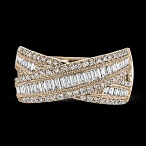 Zeghani ZR1719 Right Hand Ring in 14k Gold with Diamonds