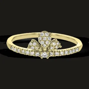Zeghani ZR2007 Right Hand Ring in 14k Gold with Diamonds