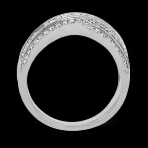 Zeghani ZR1719 Right Hand Ring in 14k Gold with Diamonds
