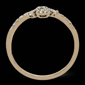 Zeghani ZR2007 Right Hand Ring in 14k Gold with Diamonds