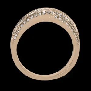 Zeghani ZR1719 Right Hand Ring in 14k Gold with Diamonds