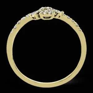 Zeghani ZR2007 Right Hand Ring in 14k Gold with Diamonds