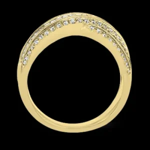 Zeghani ZR1719 Right Hand Ring in 14k Gold with Diamonds