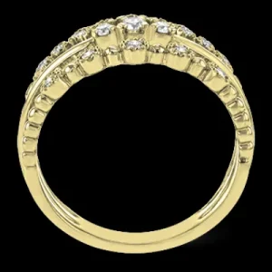 Zeghani ZR1865 Right Hand Ring in 14k Gold with Diamonds
