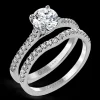 Zeghani ZR1517 Wedding Set in 14k Gold with Diamonds