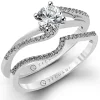 Zeghani ZR982 Wedding Set in 14k Gold with Diamonds