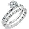 Zeghani ZR2117 Wedding Set in 14k Gold with Diamonds