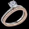 Zeghani ZR1690 Wedding Set in 14k Gold with Diamonds