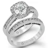Zeghani ZR960 Wedding Set in 14k Gold with Diamonds