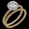 Zeghani ZR1589 Wedding Set in 14k Gold with Diamonds
