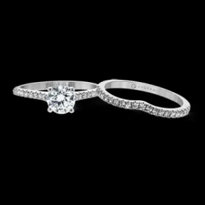 Zeghani ZR1517 Wedding Set in 14k Gold with Diamonds