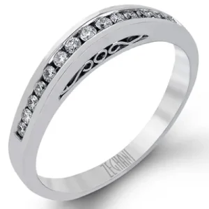 Zeghani ZR118 Wedding Set in 14k Gold with Diamonds