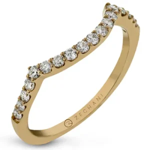 Zeghani ZR1549 Wedding Set in 14k Gold with Diamonds