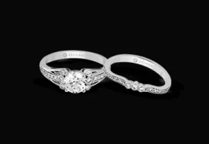 Zeghani ZR1336 Wedding Set in 14k Gold with Diamonds