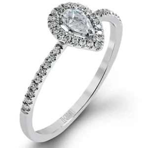 Zeghani ZR957 Wedding Set in 14k Gold with Diamonds