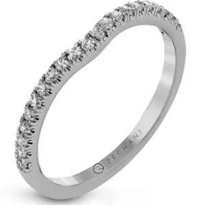 Zeghani ZR1517 Wedding Set in 14k Gold with Diamonds
