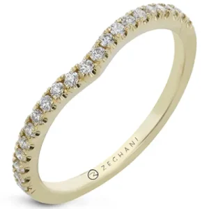 Zeghani ZR1517 Wedding Set in 14k Gold with Diamonds